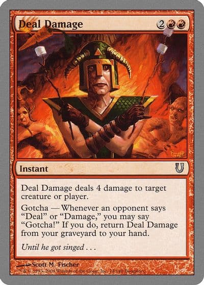 Deal Damage Unhinged Magic card