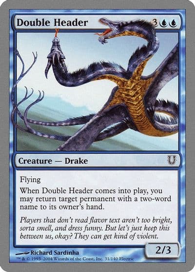 Double Header Unhinged Magic card