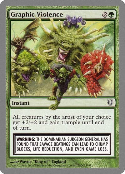 Graphic Violence Unhinged Magic card