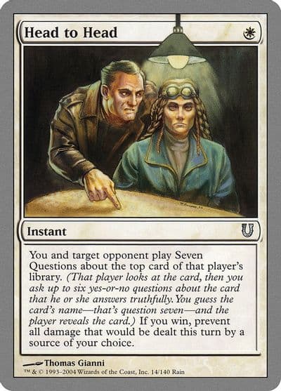 Head to Head Unhinged Magic card