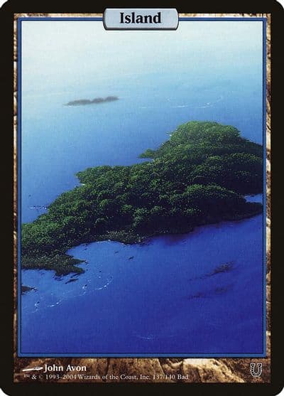Island Full Art Unhinged Magic card