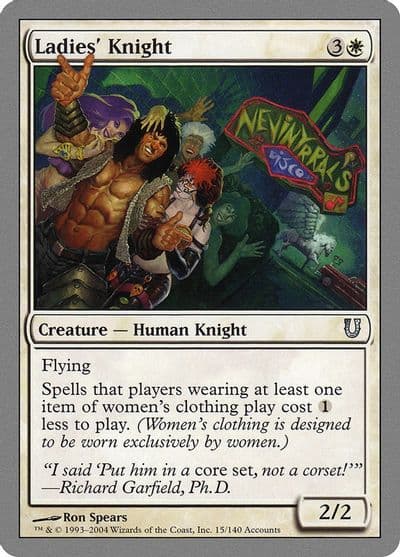 Ladies Knight Unhinged Magic card
