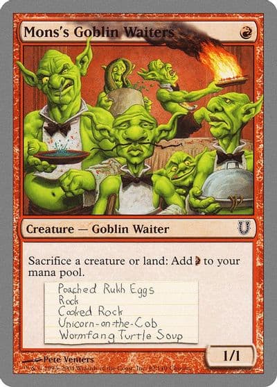 Monss Goblin Waiters Unhinged Magic card