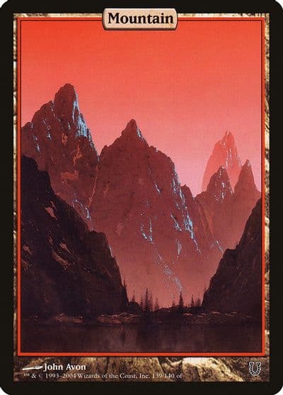 Mountain Full Art Unhinged Magic card