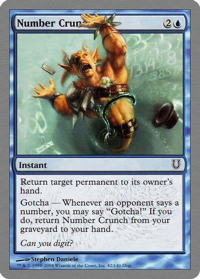 Number Crunch Unhinged Magic card