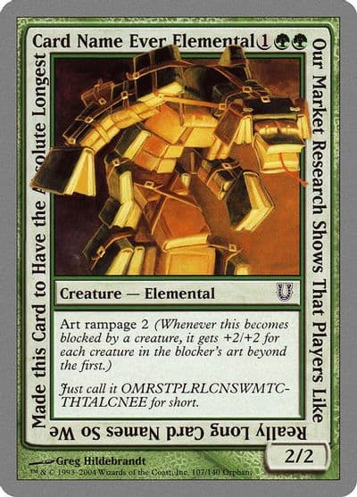 Our Market Research Shows That Players Like Really Long Card Names Unhinged Magic card