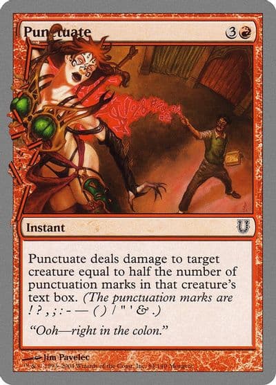 Punctuate Unhinged Magic card