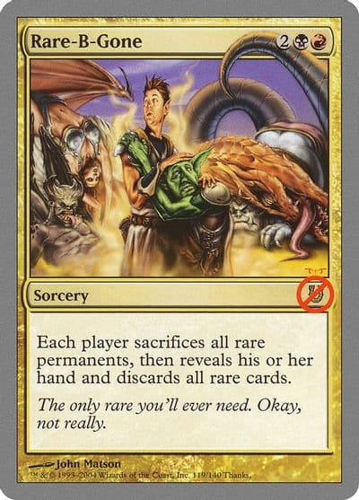 Rare B Gone Unhinged Magic card