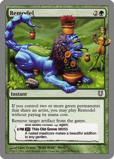 Remodel Unhinged Magic card