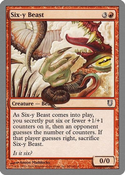Six y Beast Unhinged Magic card
