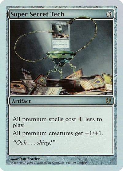 Super Secret Tech Unhinged Magic card