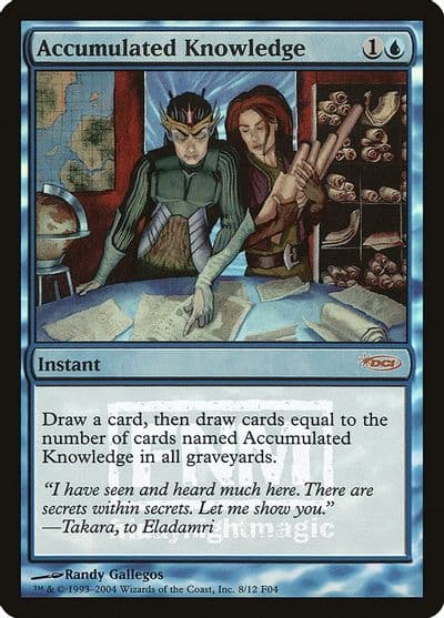 Accumulated Knowledge FNM Promos Magic card