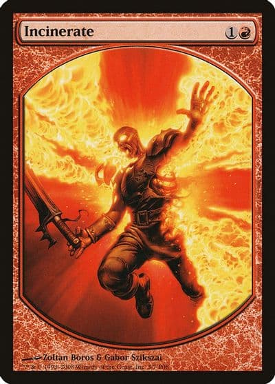Incinerate Magic Player Rewards Magic card