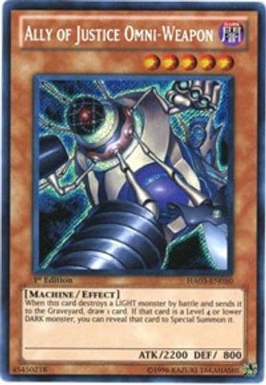 Ally of Justice Omni Weapon Hidden Arsenal 3 Yu-Gi-Oh! card