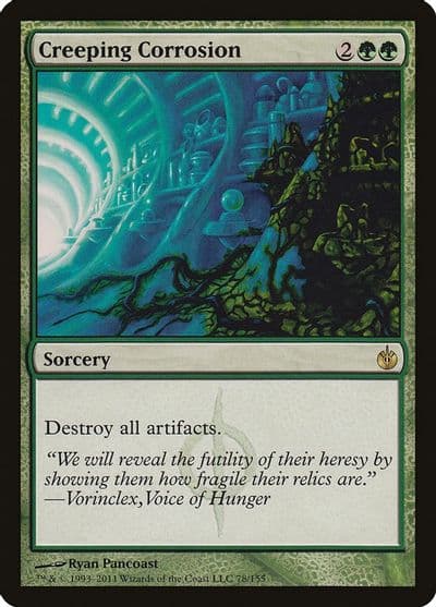 Creeping Corrosion Mirrodin Besieged Magic card