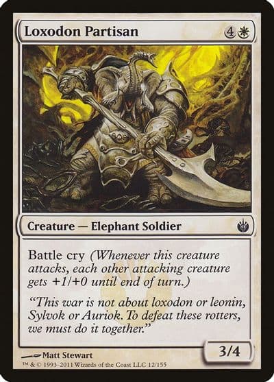 Loxodon Partisan Mirrodin Besieged Magic card
