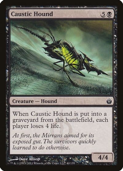 Caustic Hound Mirrodin Besieged Magic card