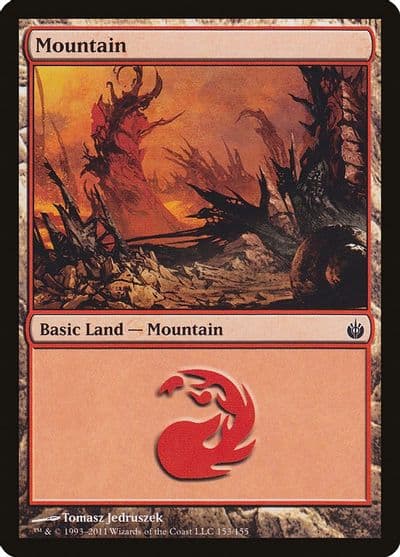 Mountain 153 Mirrodin Besieged Magic card