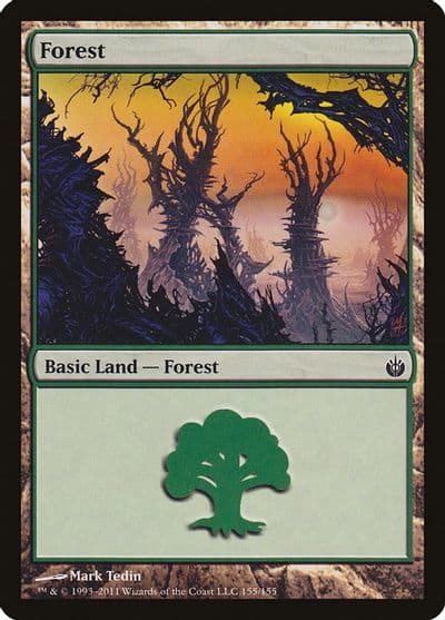 Forest 155 Mirrodin Besieged Magic card