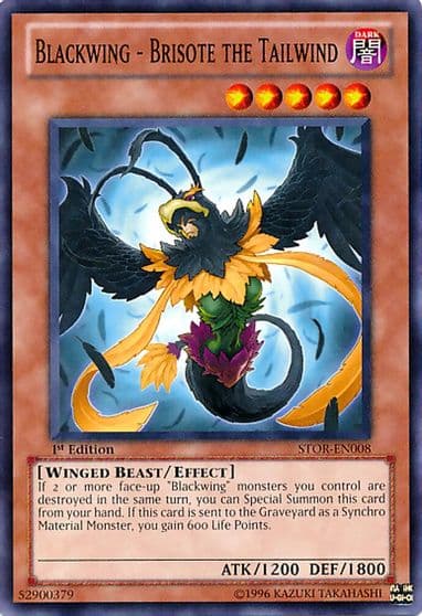 Blackwing Brisote the Tailwind Storm of Ragnarok Yu-Gi-Oh! card