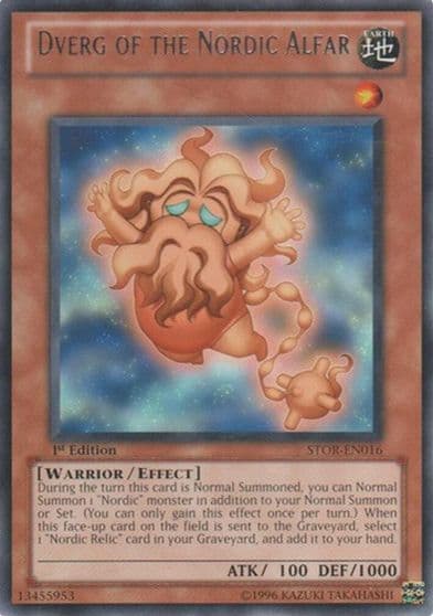 Dverg of the Nordic Alfar Storm of Ragnarok Yu-Gi-Oh! card