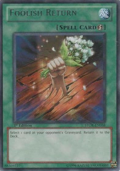 Foolish Return Storm of Ragnarok Yu-Gi-Oh! card