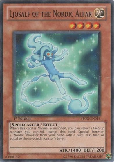 Ljosalf of the Nordic Alfar Storm of Ragnarok Yu-Gi-Oh! card