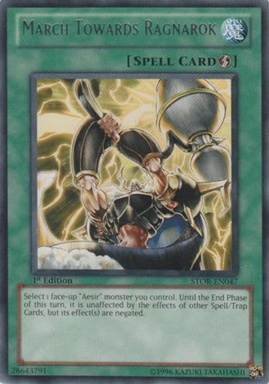 March Towards Ragnarok Storm of Ragnarok Yu-Gi-Oh! card