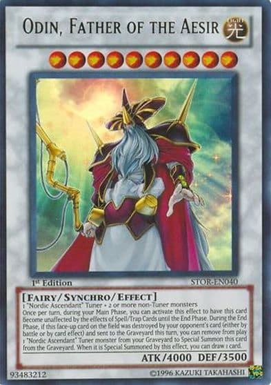 Odin Father of the Aesir Storm of Ragnarok Yu-Gi-Oh! card