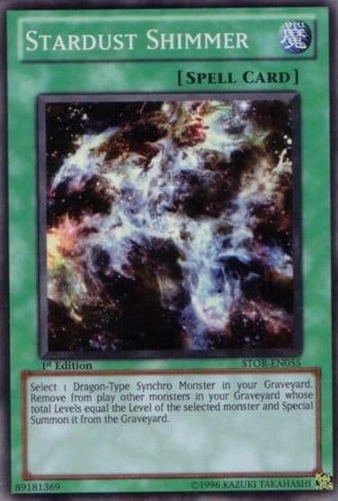 Stardust Shimmer Storm of Ragnarok Yu-Gi-Oh! card