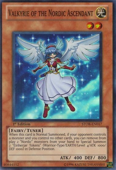 Valkyrie of the Nordic Ascendant Storm of Ragnarok Yu-Gi-Oh! card