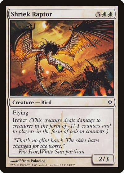 Shriek Raptor New Phyrexia Magic card