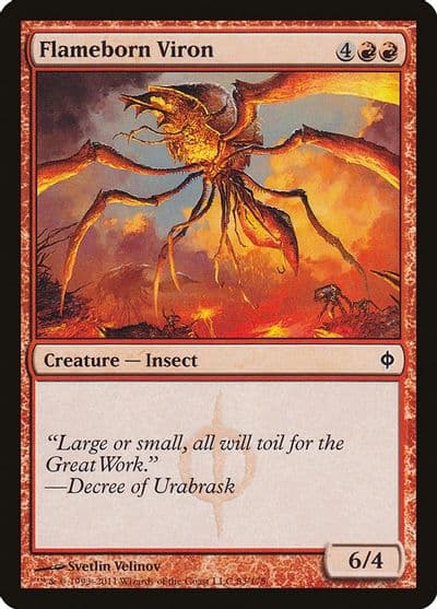 Flameborn Viron New Phyrexia Magic card