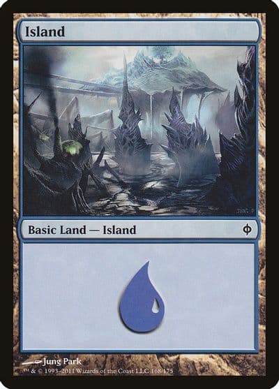 Island 168 New Phyrexia Magic card