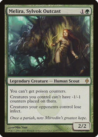 Melira Sylvok Outcast New Phyrexia Magic card