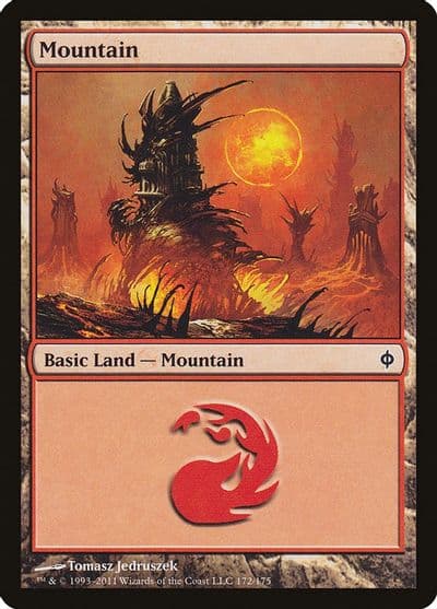Mountain 172 New Phyrexia Magic card
