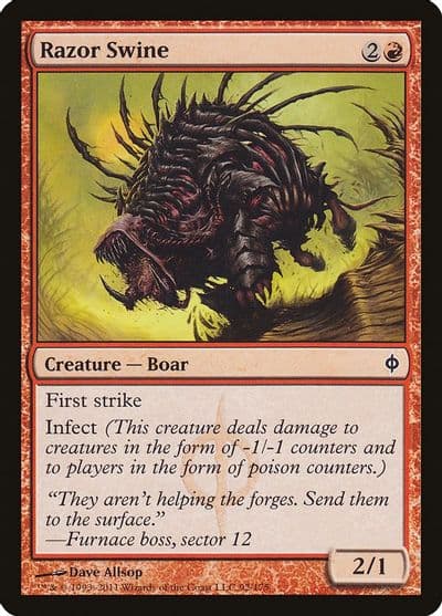 Razor Swine New Phyrexia Magic card
