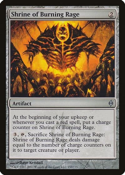 Shrine of Burning Rage New Phyrexia Magic card