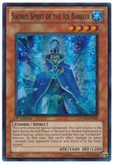 Sacred Spirit of the Ice Barrier Hidden Arsenal 4 Yu-Gi-Oh! card