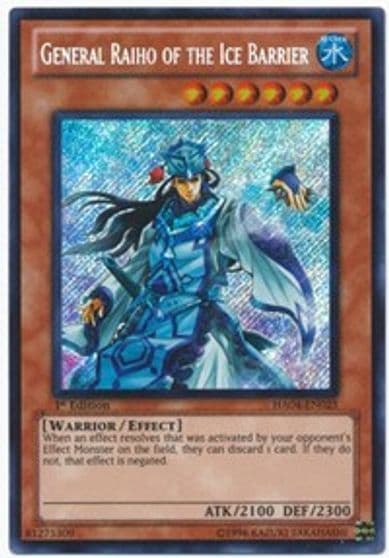 General Raiho of the Ice Barrier Hidden Arsenal 4 Yu-Gi-Oh! card