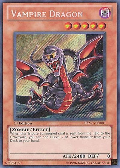 Vampire Dragon Extreme Victory Yu-Gi-Oh! card