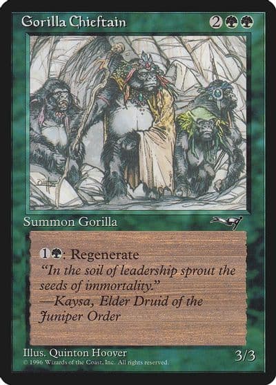 Gorilla Chieftain 4 Gorillas Alliances Magic card