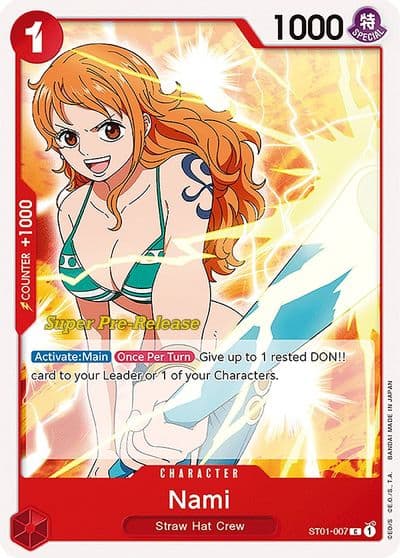 Nami Super Pre-Release Starter Deck 1: Straw Hat Crew One Piece card