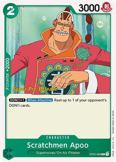 Scratchmen Apoo Super Pre-Release Starter Deck 2: Worst Generation One Piece card