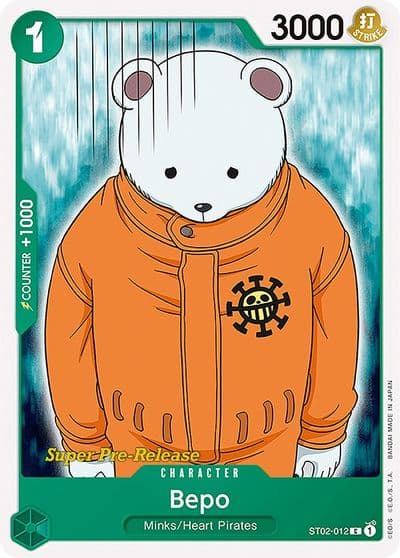 Bepo Super Pre-Release Starter Deck 2: Worst Generation One Piece card