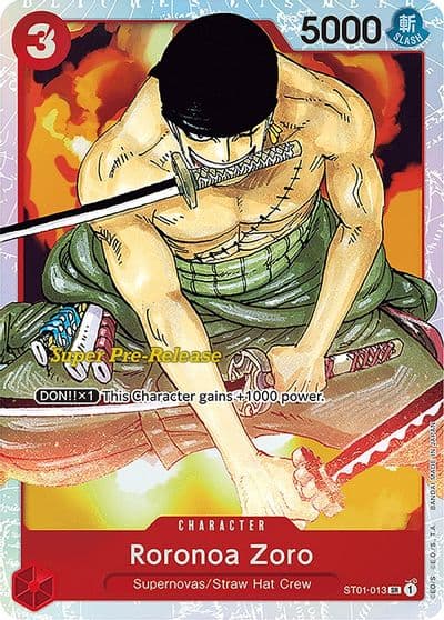 Roronoa Zoro Super Pre-Release Starter Deck 1: Straw Hat Crew One Piece card
