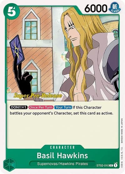 Basil Hawkins Super Pre-Release Starter Deck 2: Worst Generation One Piece card