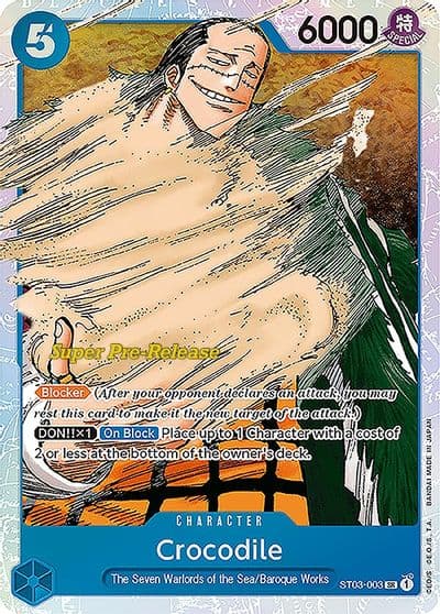 Crocodile 003 Super Pre-Release Starter Deck 3: The Seven Warlords of the Sea One Piece card