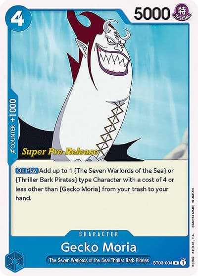Gecko Moria Super Pre-Release Starter Deck 3: The Seven Warlords of the Sea One Piece card