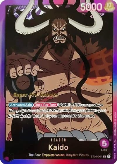 Kaido 001 Super Pre-Release Starter Deck 4: Animal Kingdom Pirates One Piece card